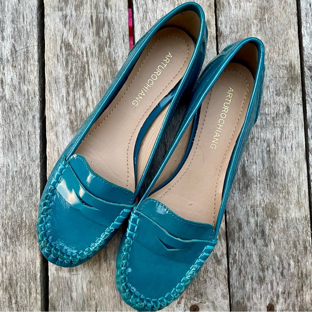 ArturoChiang Maddie patent leather slip on loafers